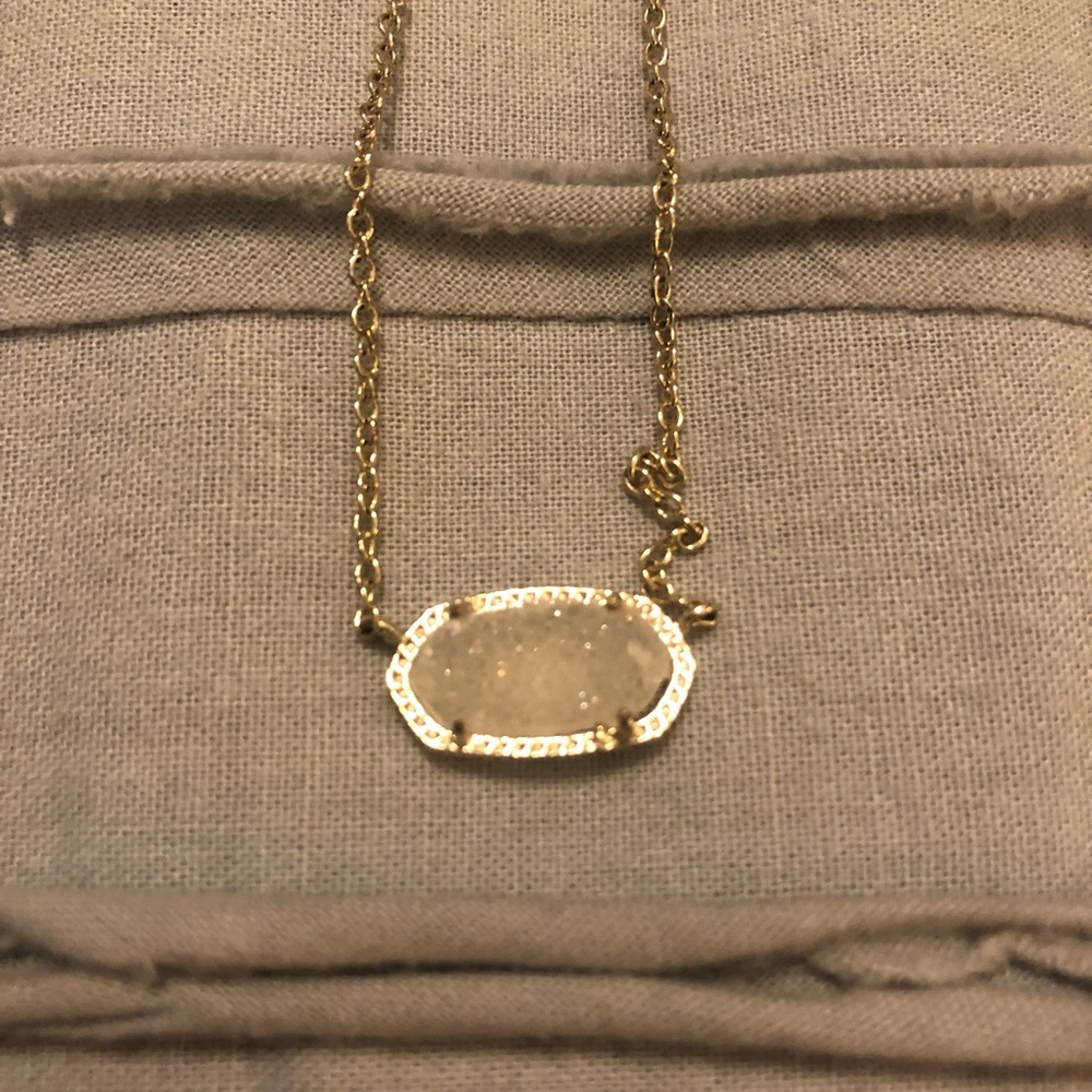 KS Elisa Pendant Necklace In Iridescent Drusy